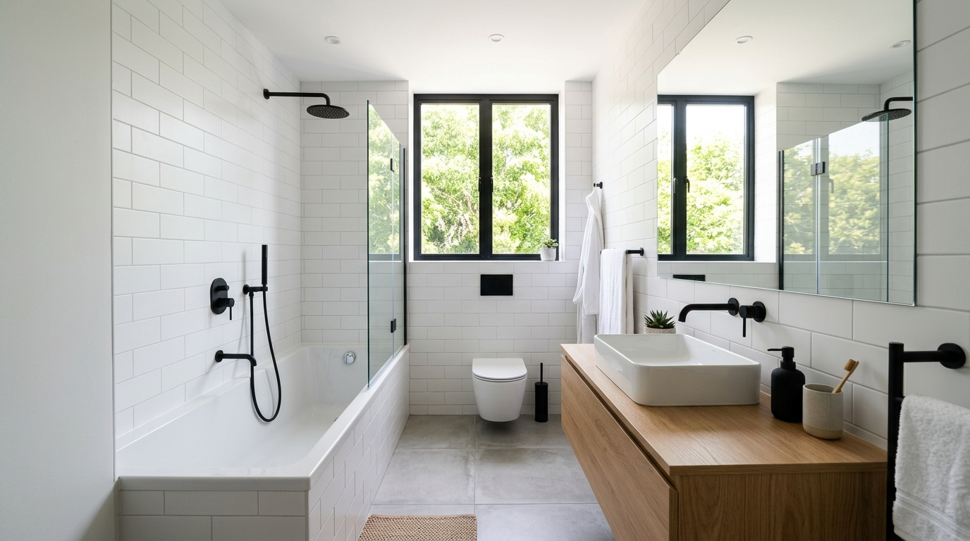 Choose a shower and tub combo that feels intentional